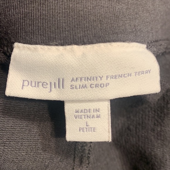 🌹 purejill • Affinity French Terry Slim Leg Gray Crop Pants - Picture 8 of 9